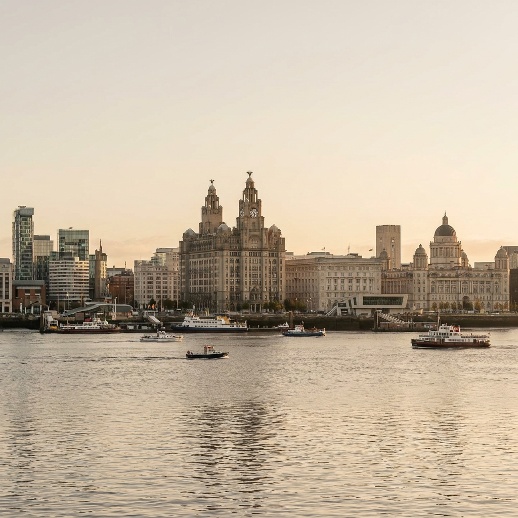 Liverpool waterfront near Aroma & Co.